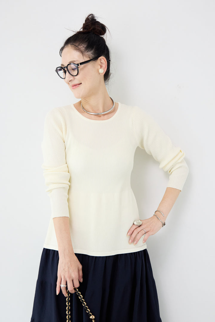 エアリーバイカラーニットワンピース