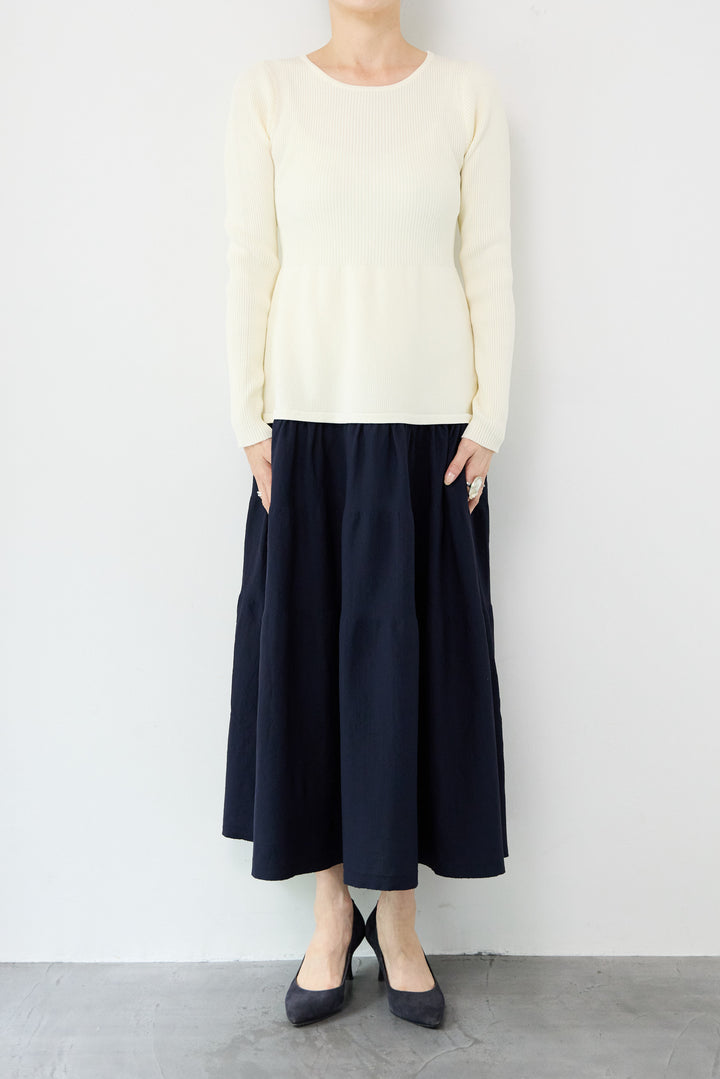 エアリーバイカラーニットワンピース