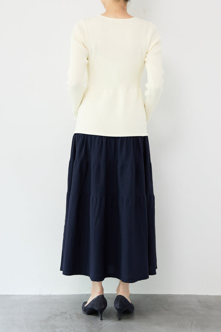 エアリーバイカラーニットワンピース