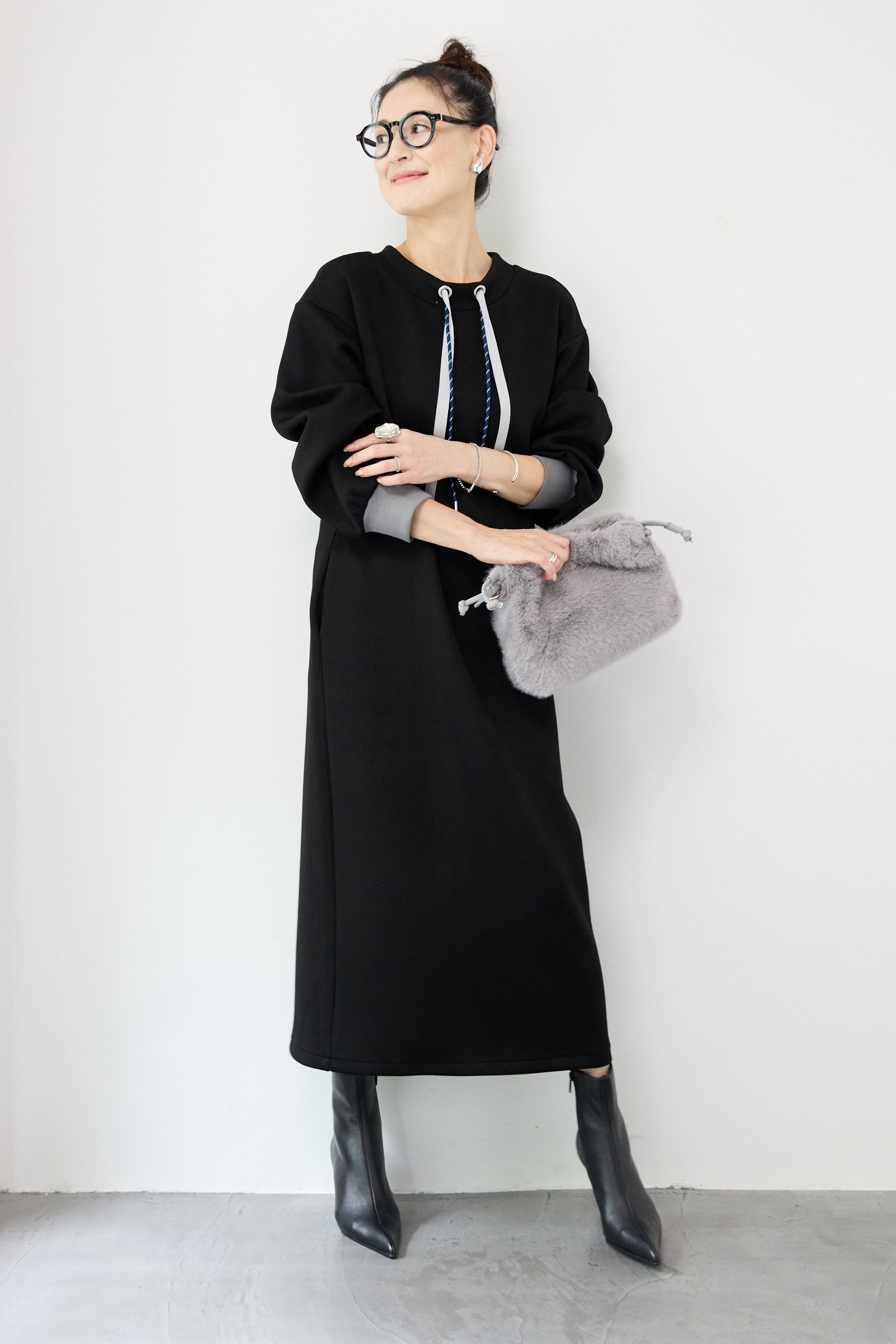 【新品】PLUS OTO.HA 2wayワンピース ブラック ダブルコードワンピース – plusotoha