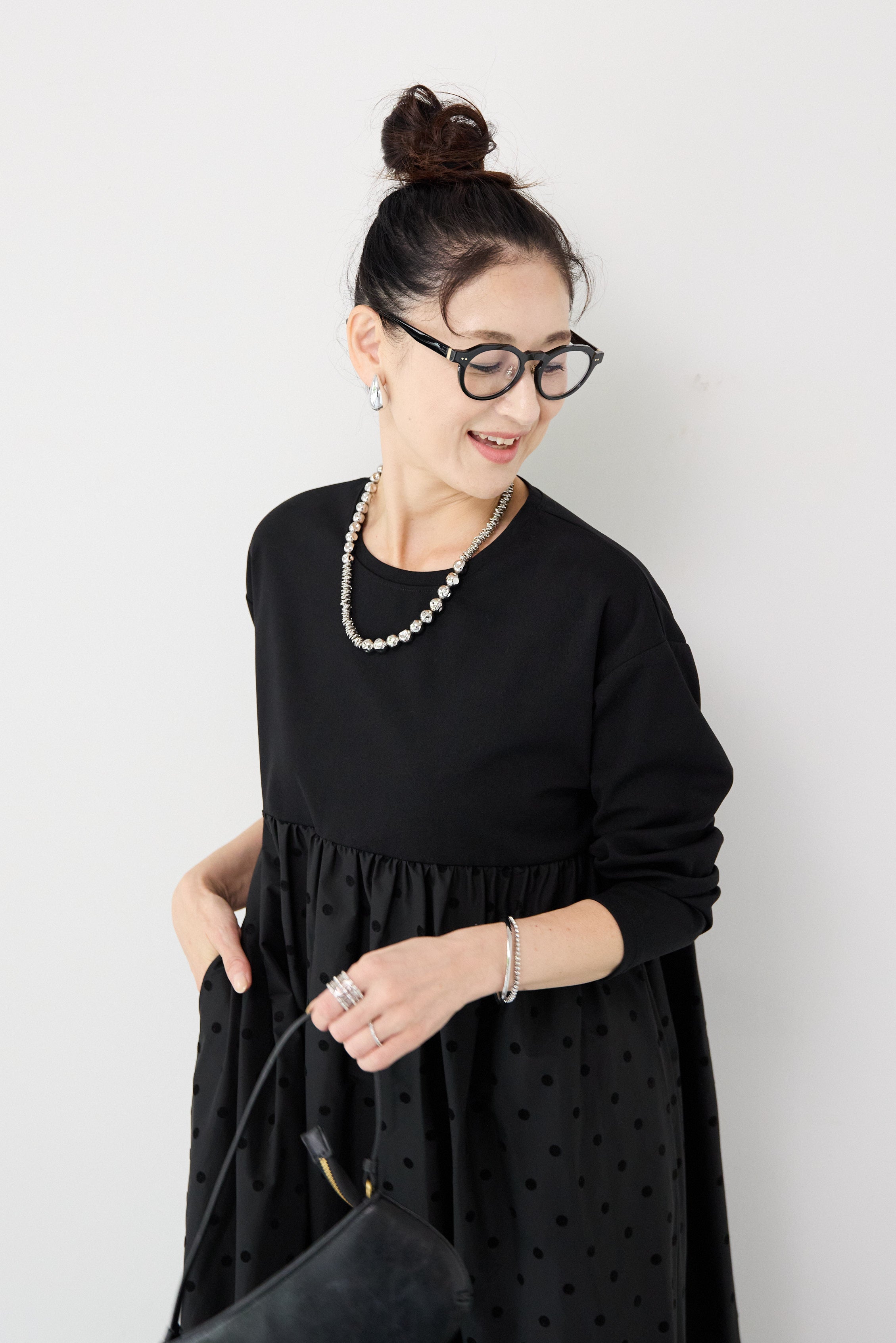 フロッキードット切替ワンピース – plusotoha