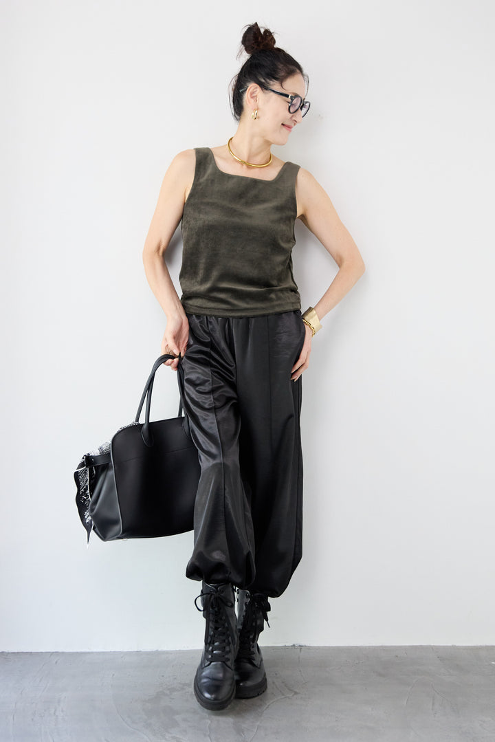 前後2WAYベロアタンクトップ