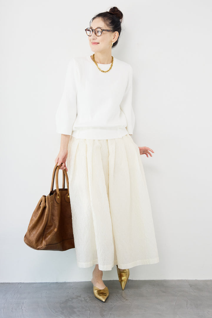 ジャガードタックフレアスカート