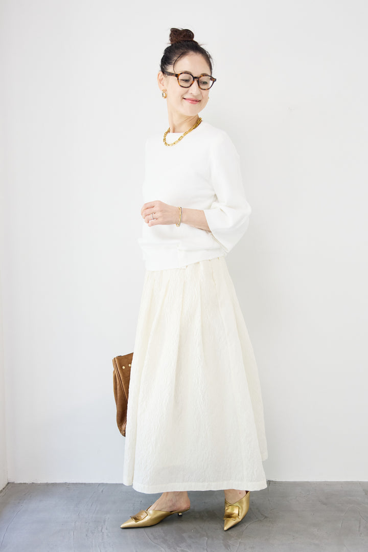 ジャガードタックフレアスカート