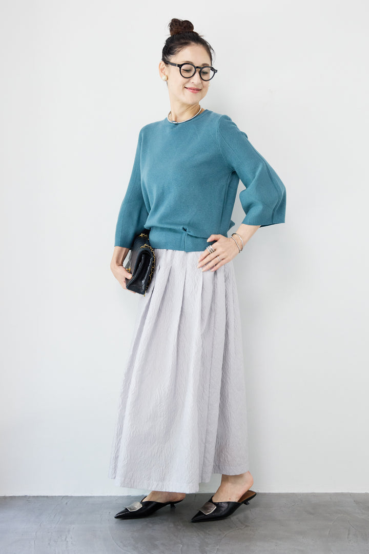 ジャガードタックフレアスカート