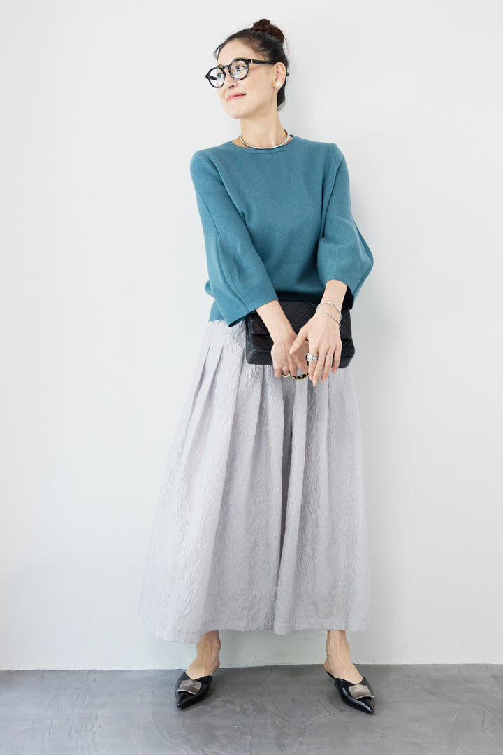 ジャガードタックフレアスカート