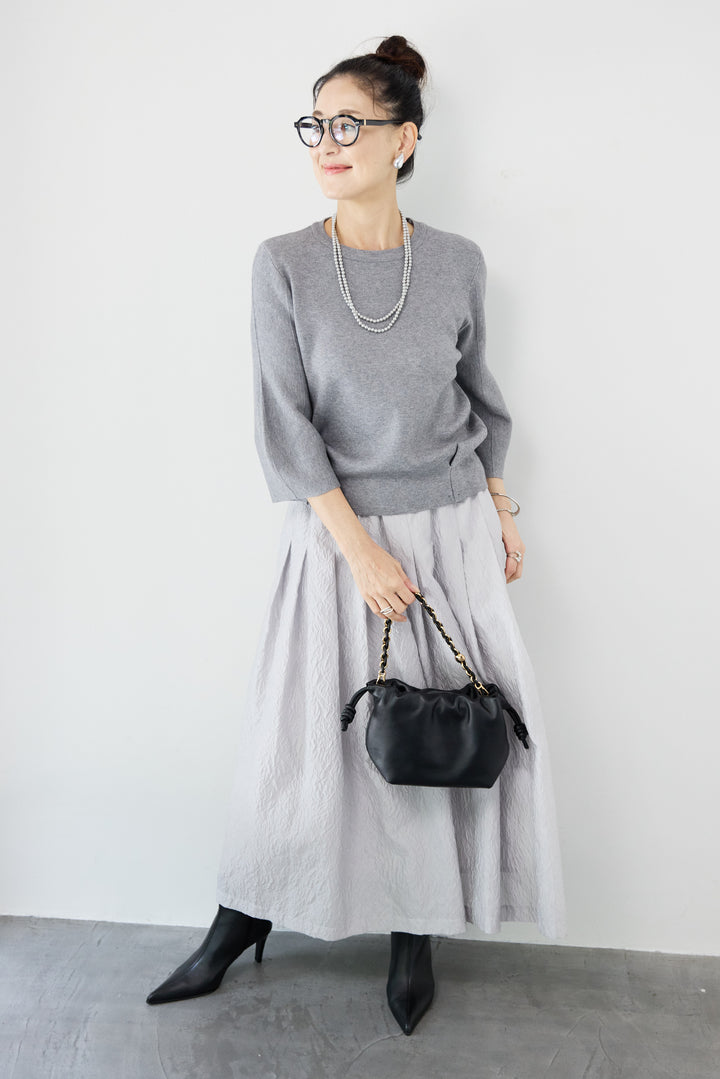 ジャガードタックフレアスカート