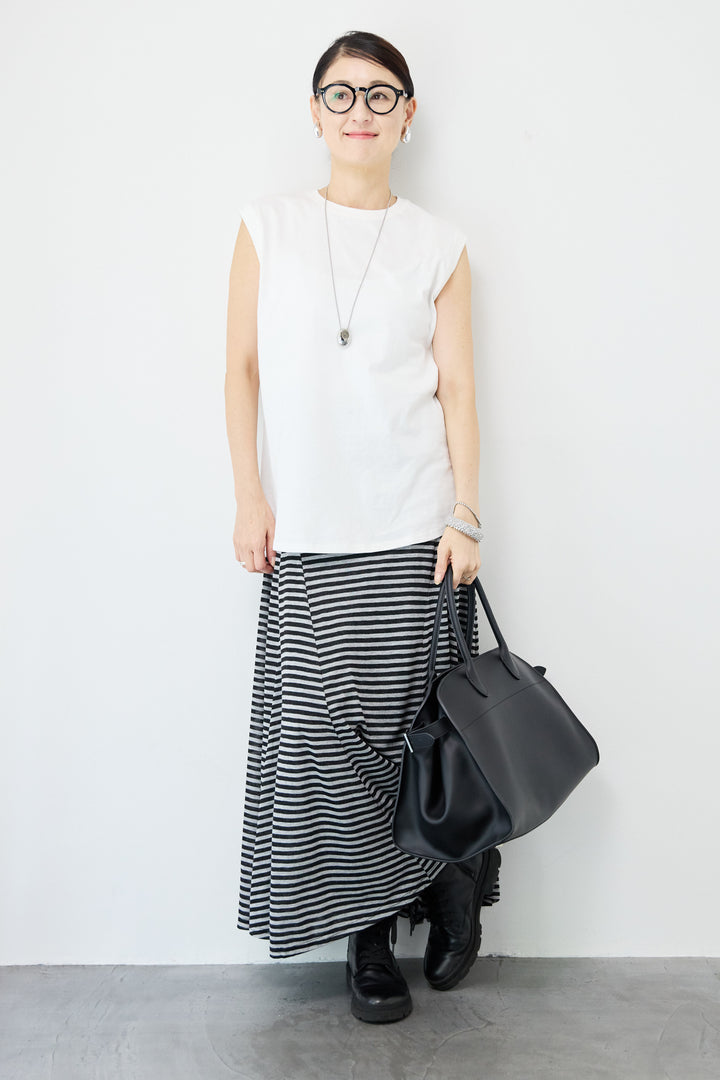 ボーダーカットスカート