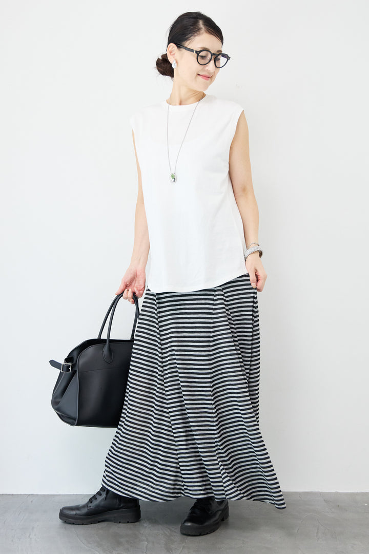 ボーダーカットスカート