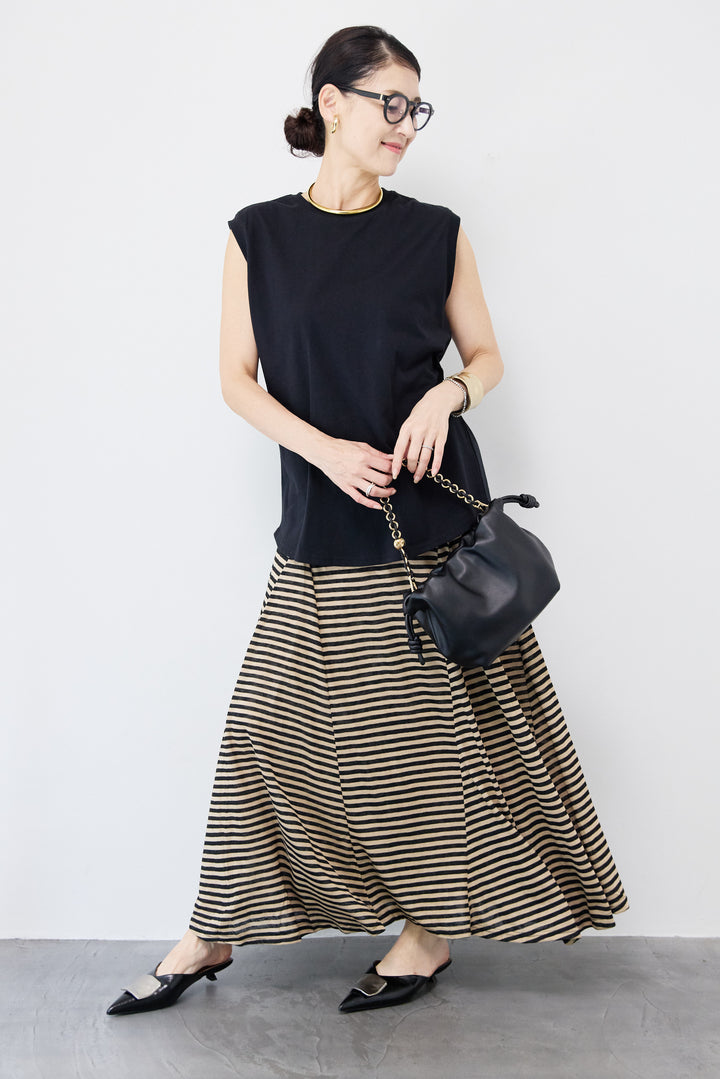 ボーダーカットスカート
