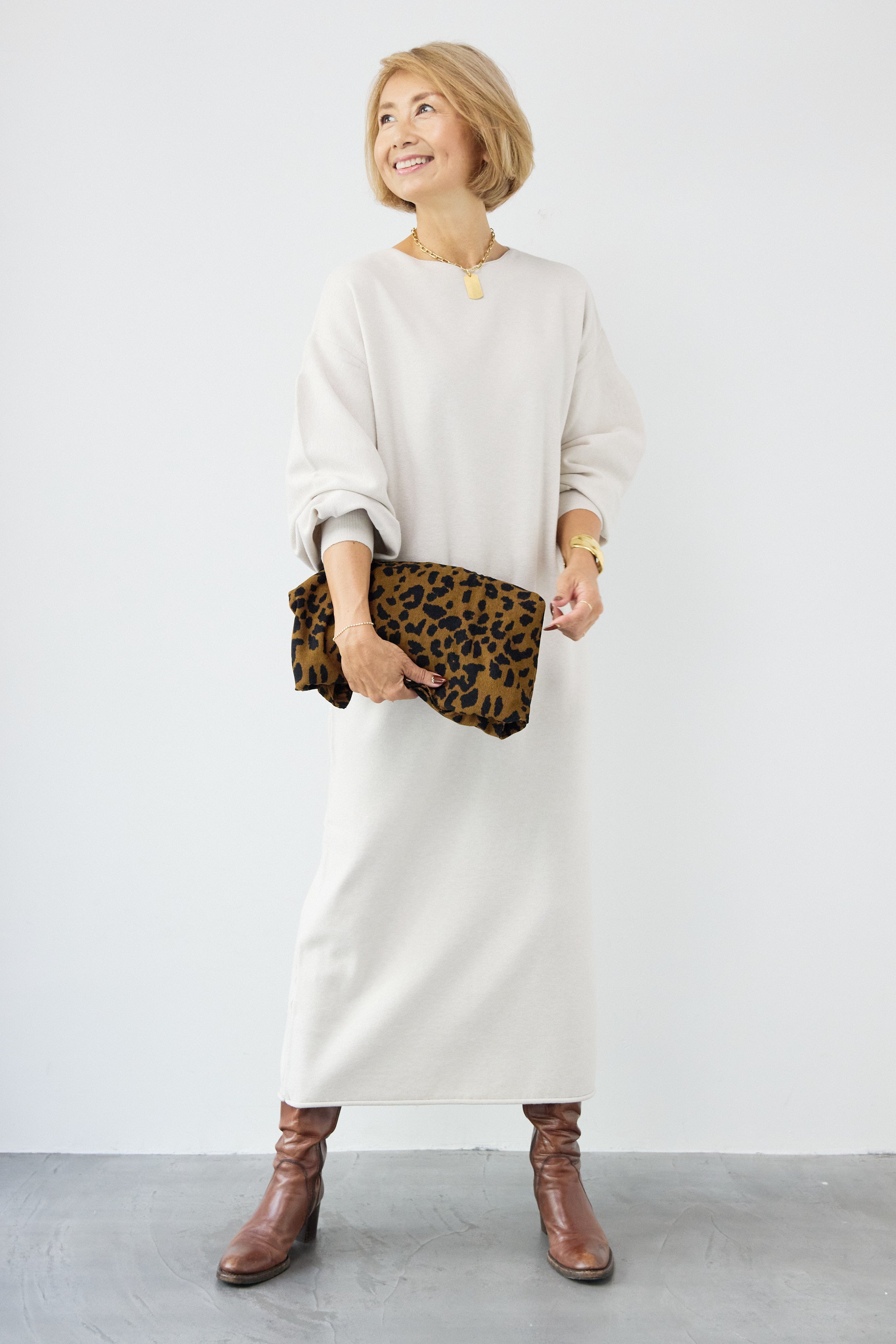 【新品】PLUS OTO.HA ２WAYバックラインやわもちニットワンピース 2wayバックラインやわもちニットワンピースプラスオトハplusotoha