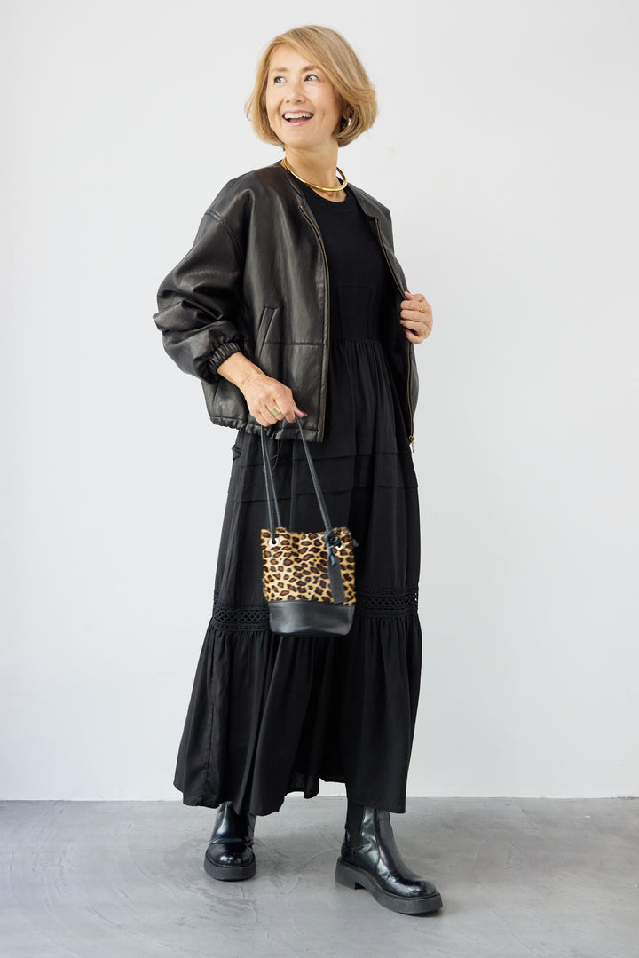 フェイクレザーブルゾン