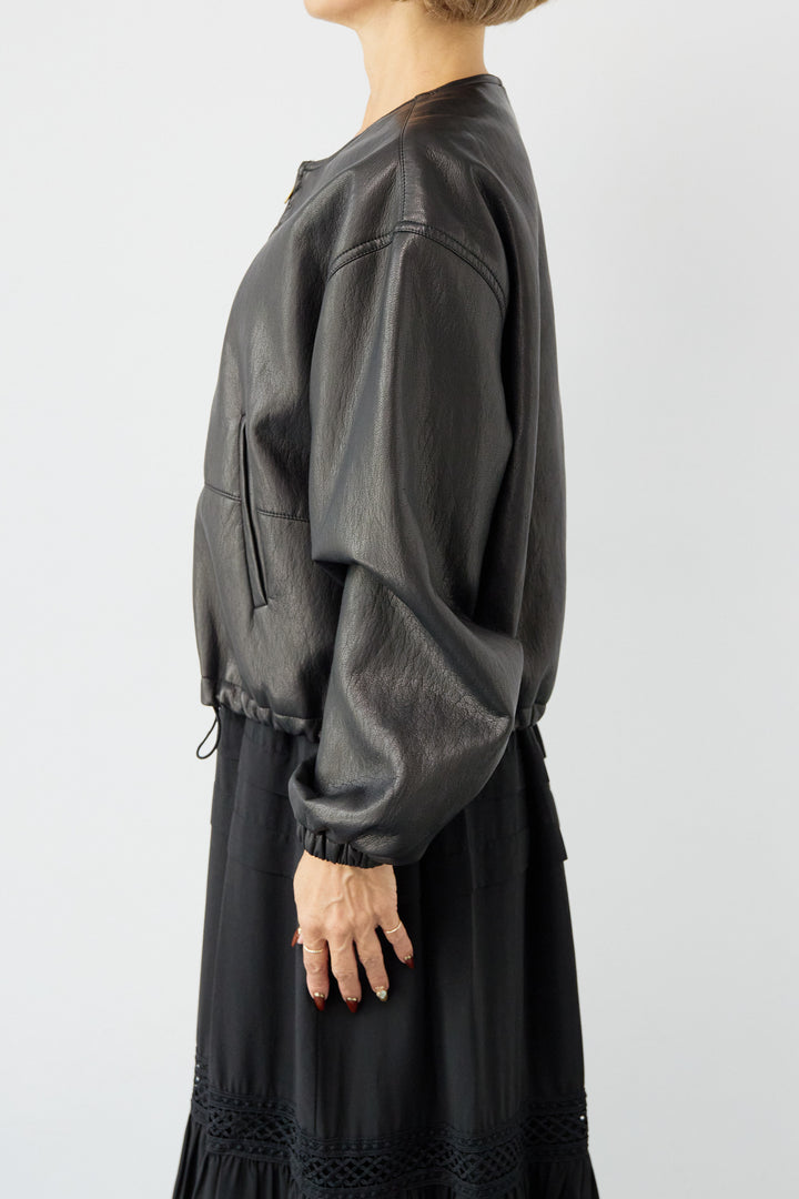 フェイクレザーブルゾン