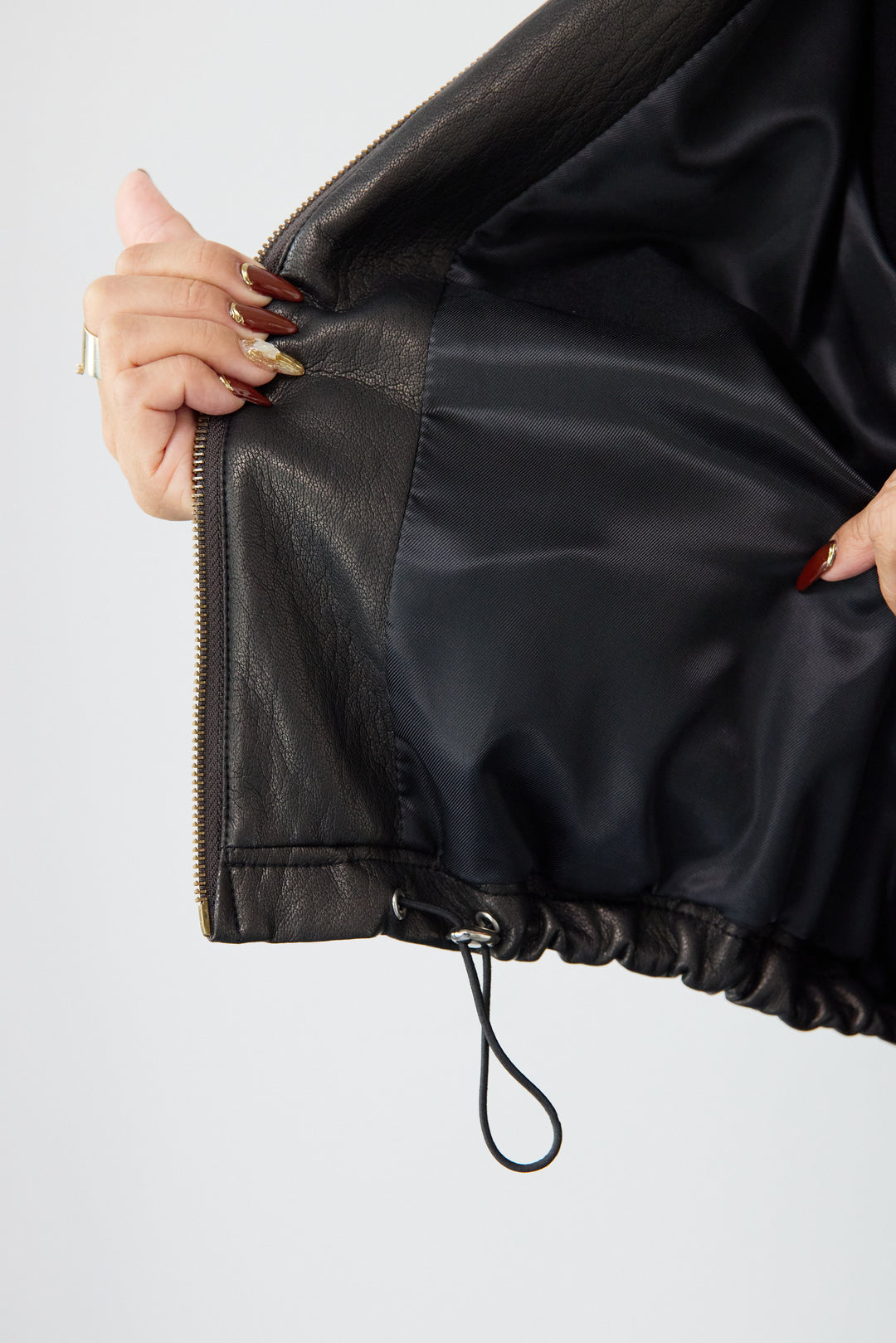 フェイクレザーブルゾン