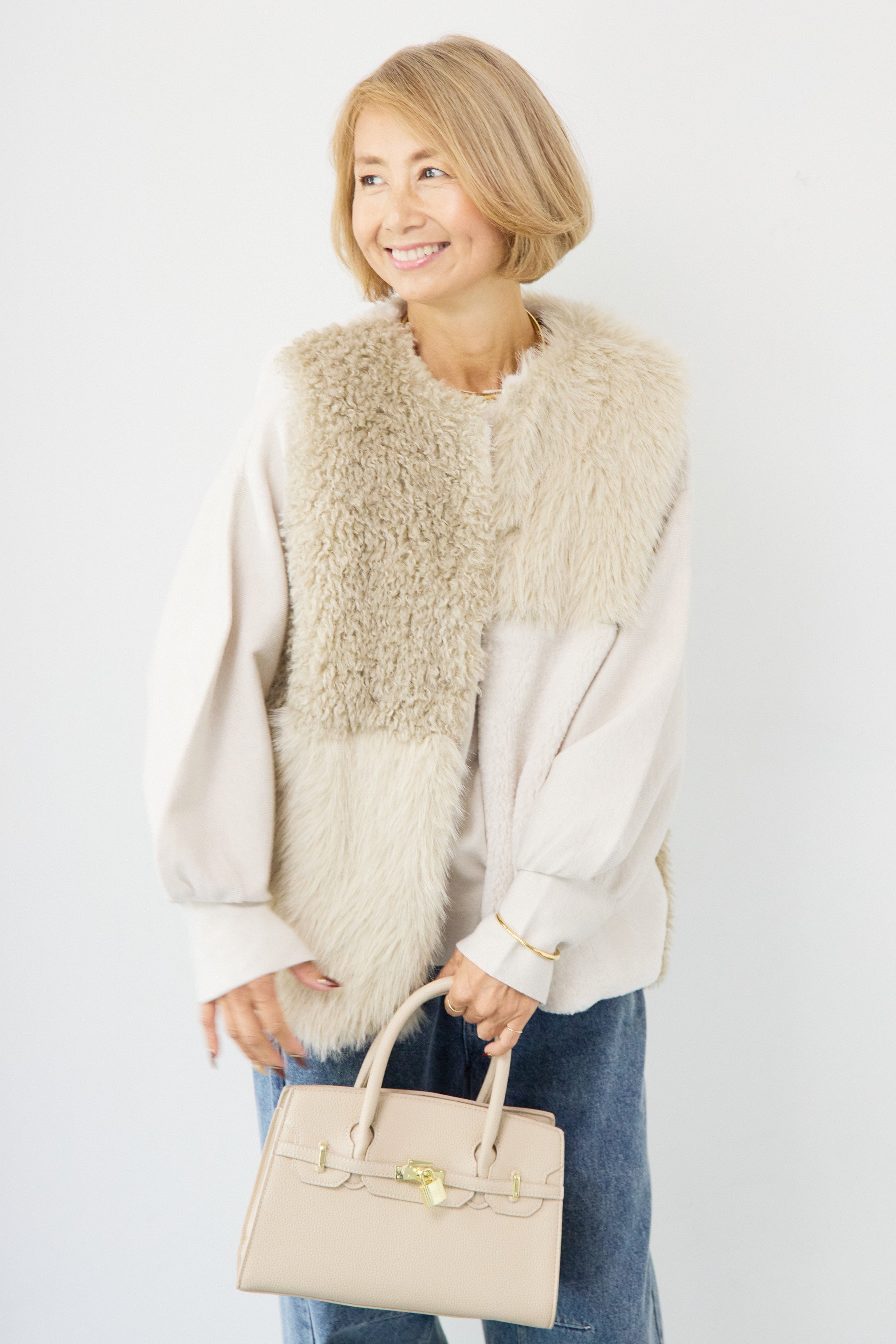 異素材切替ファーベスト – plusotoha