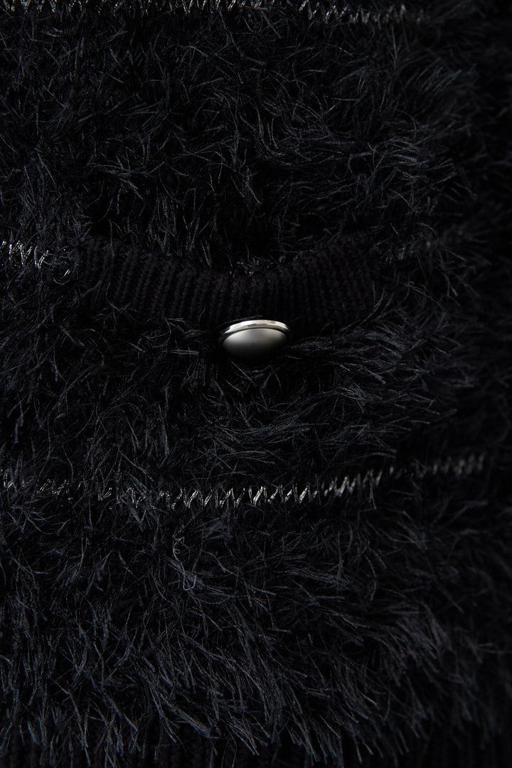 シャギーVネックニットベスト