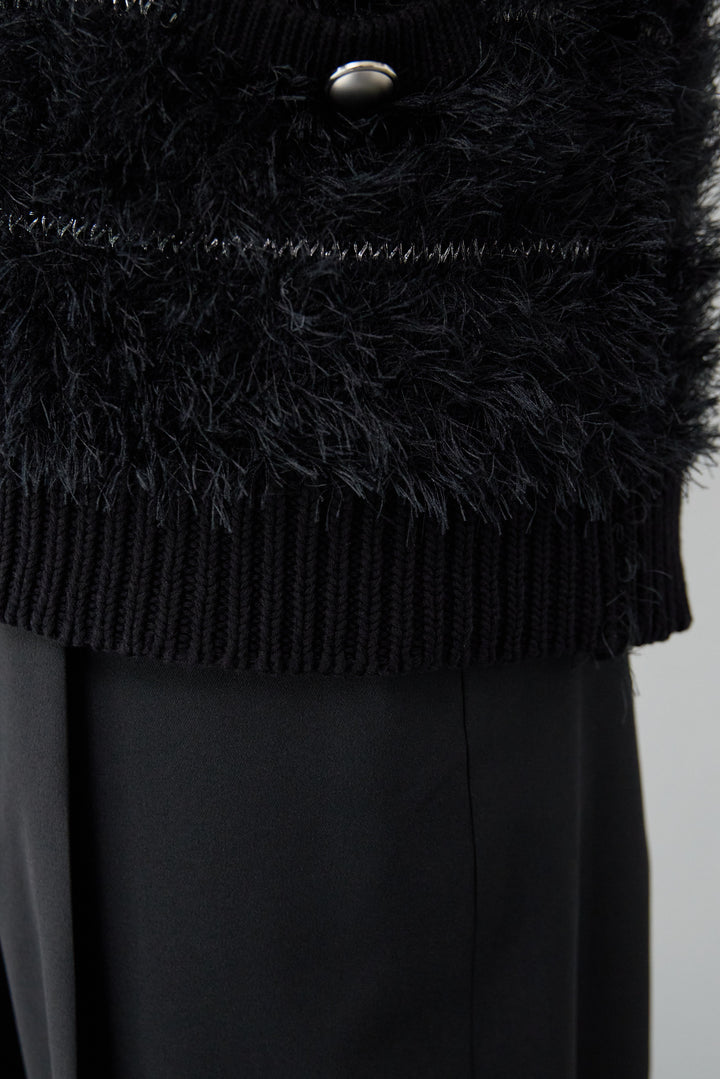 シャギーVネックニットベスト