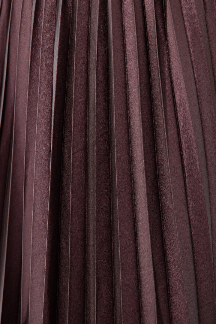 レザージョーゼットプリーツスカート