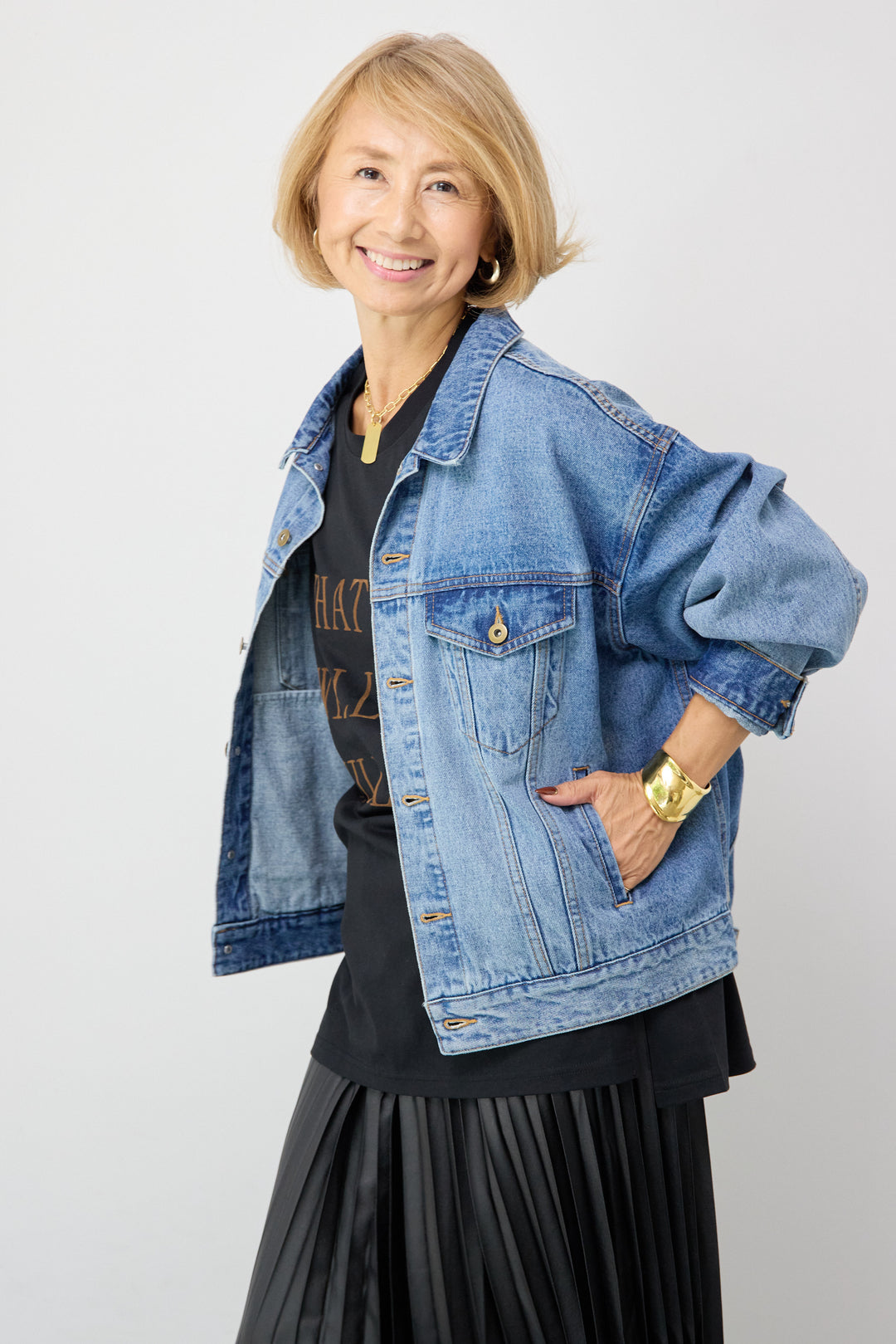 【REIKOコラボ】バックコクーンデニムGジャン