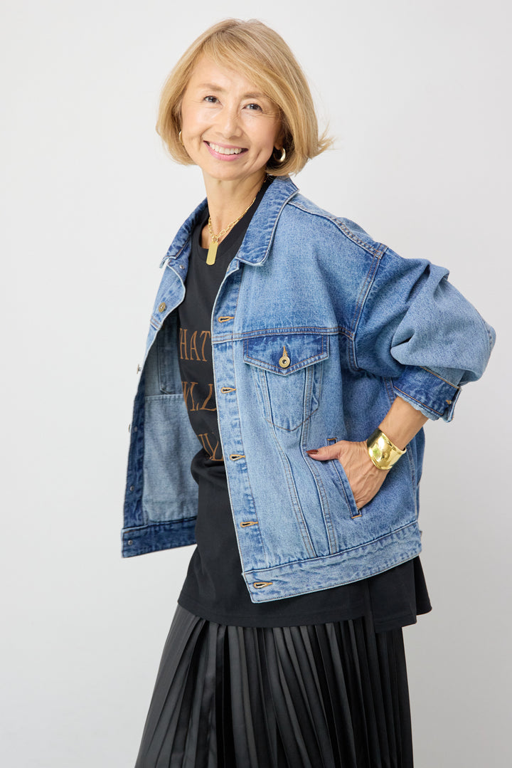 【REIKOコラボ】バックコクーンデニムGジャン