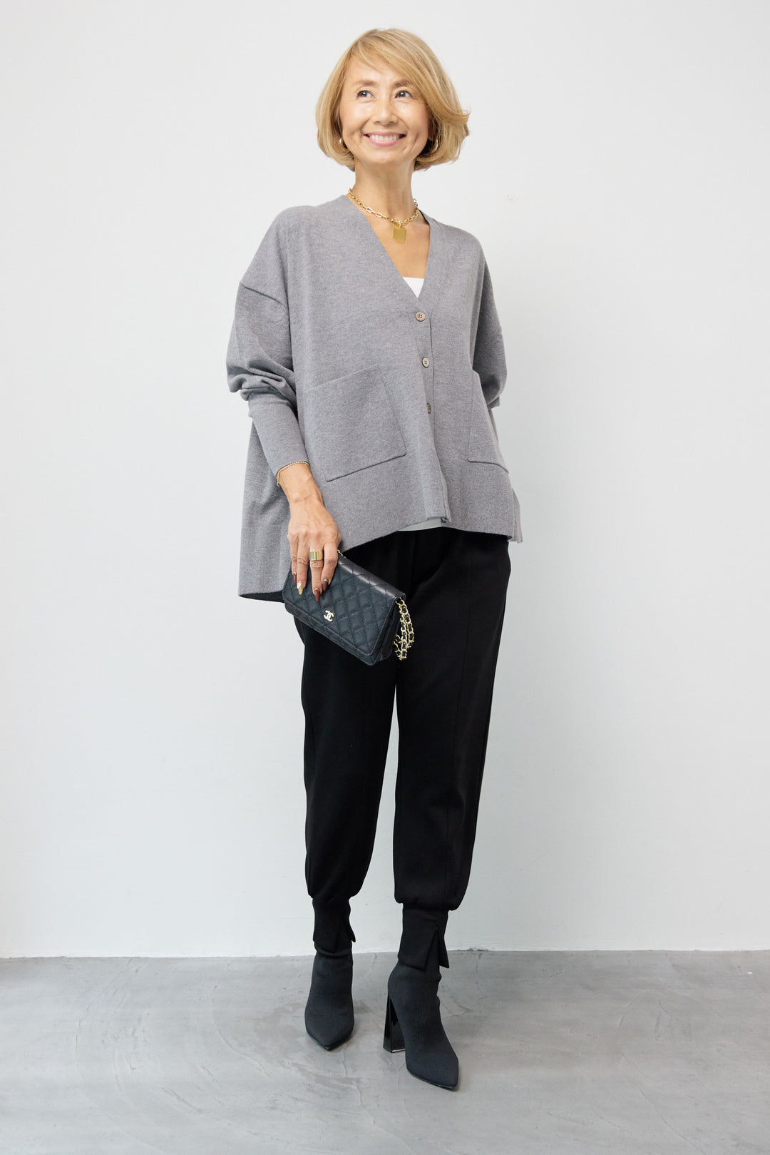 【REIKOコラボ】~防静電気・抗菌・紫外線防止・吸湿発熱~ウォームニットカーディガン