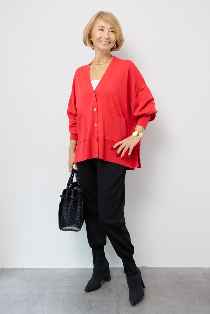 【REIKOコラボ】~防静電気・抗菌・紫外線防止・吸湿発熱~ウォームニットカーディガン