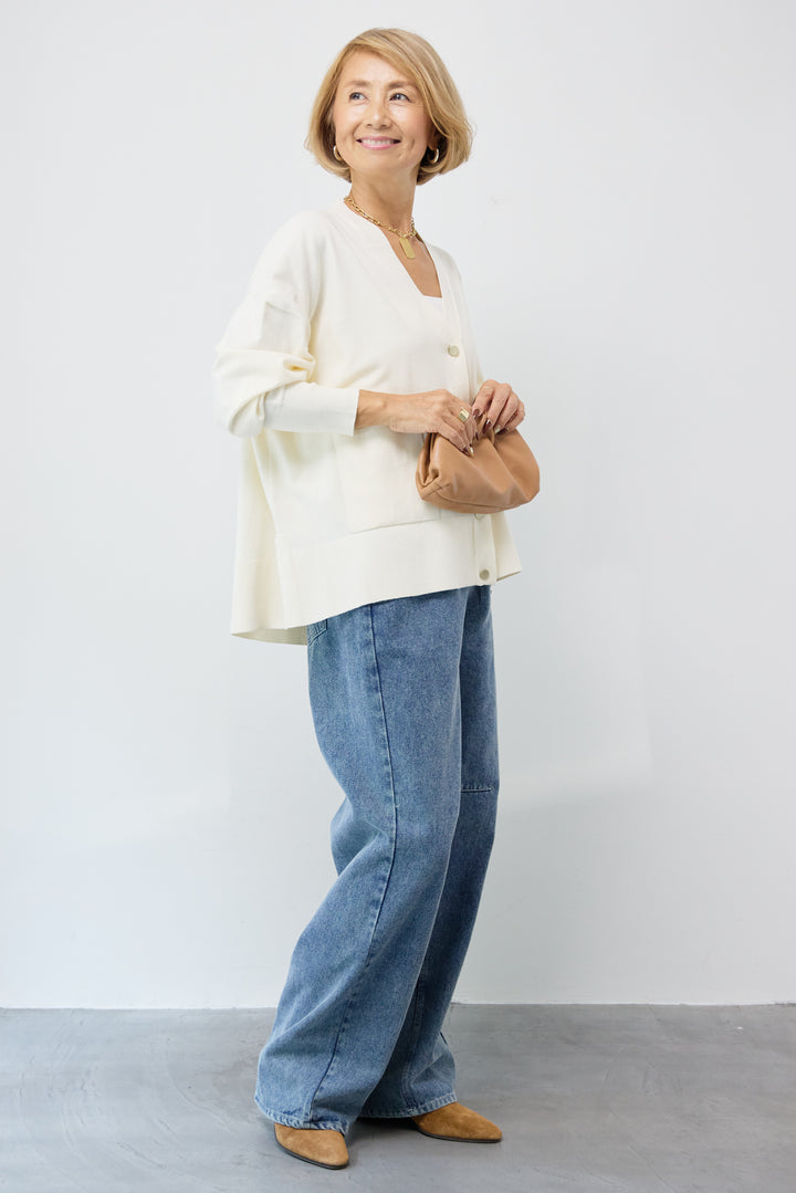 【REIKOコラボ】~防静電気・抗菌・紫外線防止・吸湿発熱~ウォームニットカーディガン