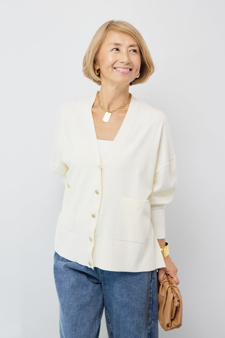 【REIKOコラボ】~防静電気・抗菌・紫外線防止・吸湿発熱~ウォームニットカーディガン