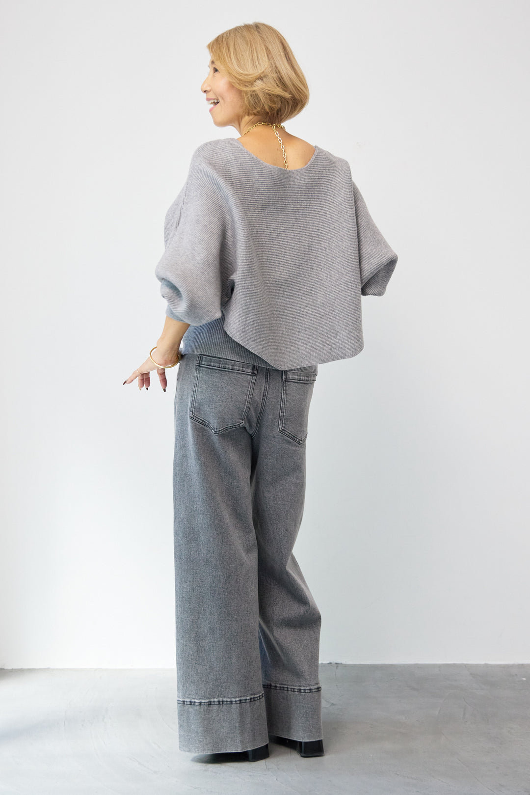 アシメケープタンクニットセット