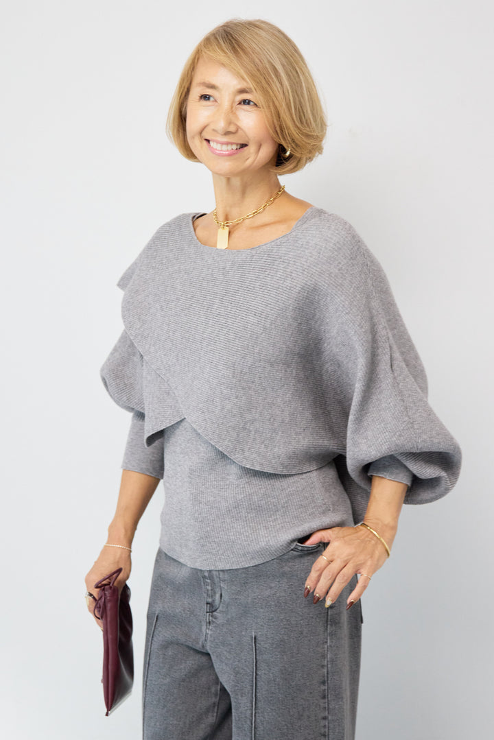 アシメケープタンクニットセット