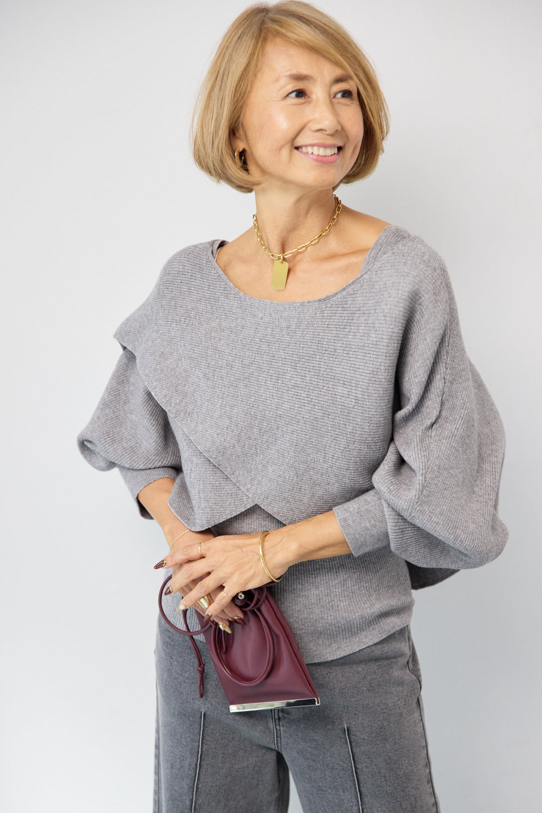 アシメケープタンクニットセット