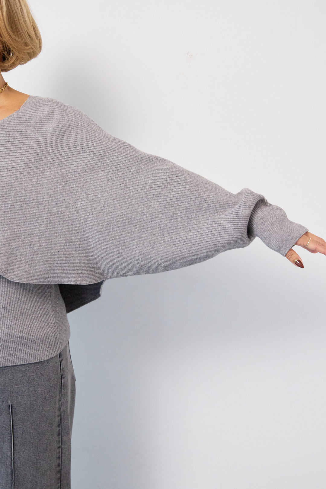 アシメケープタンクニットセット