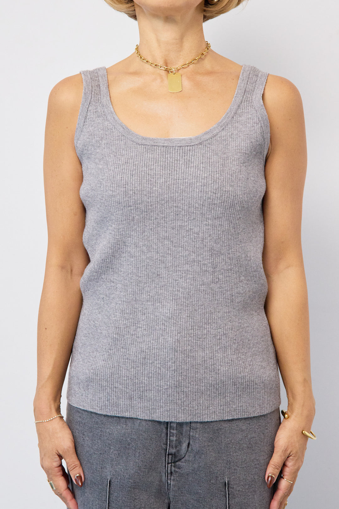 アシメケープタンクニットセット