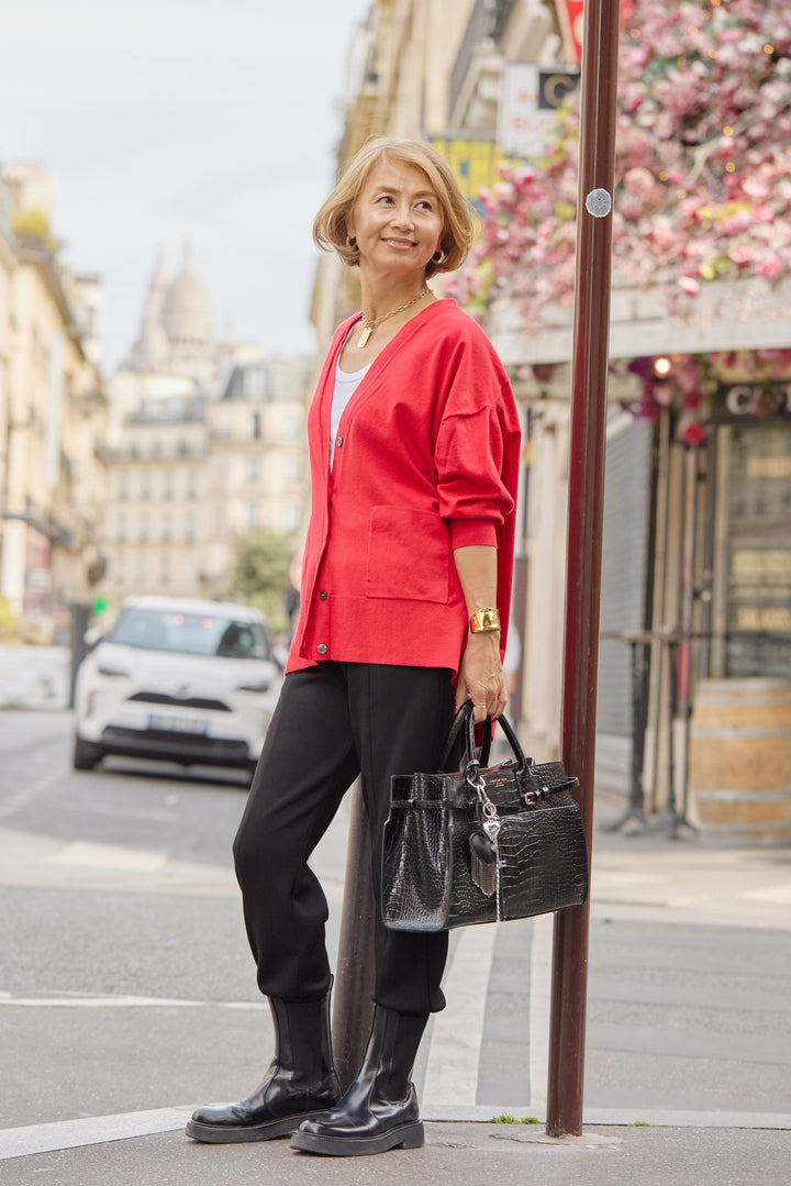 【REIKOコラボ】~防静電気・抗菌・紫外線防止・吸湿発熱~ウォームニットカーディガン