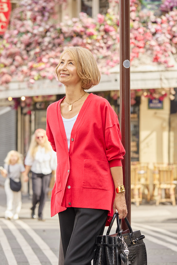 【REIKOコラボ】~防静電気・抗菌・紫外線防止・吸湿発熱~ウォームニットカーディガン