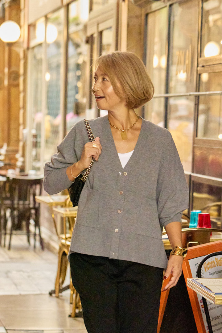 【REIKOコラボ】~防静電気・抗菌・紫外線防止・吸湿発熱~ウォームニットカーディガン