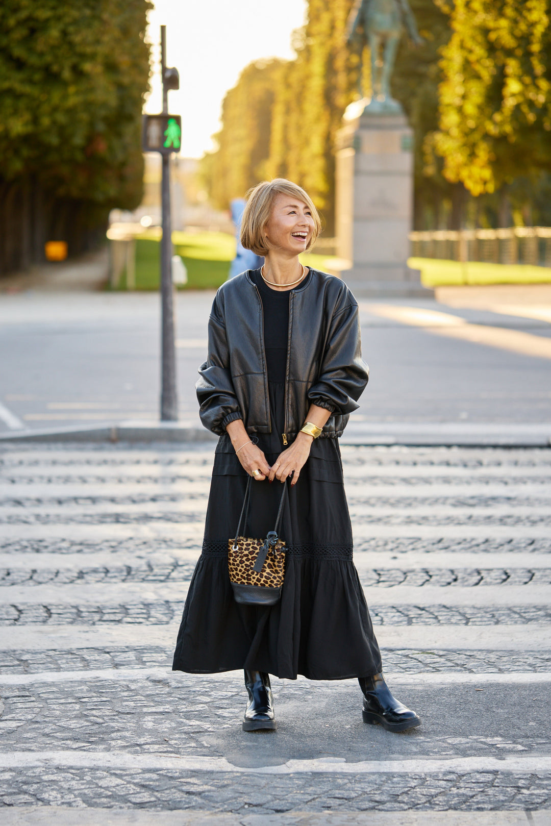 フェイクレザーブルゾン