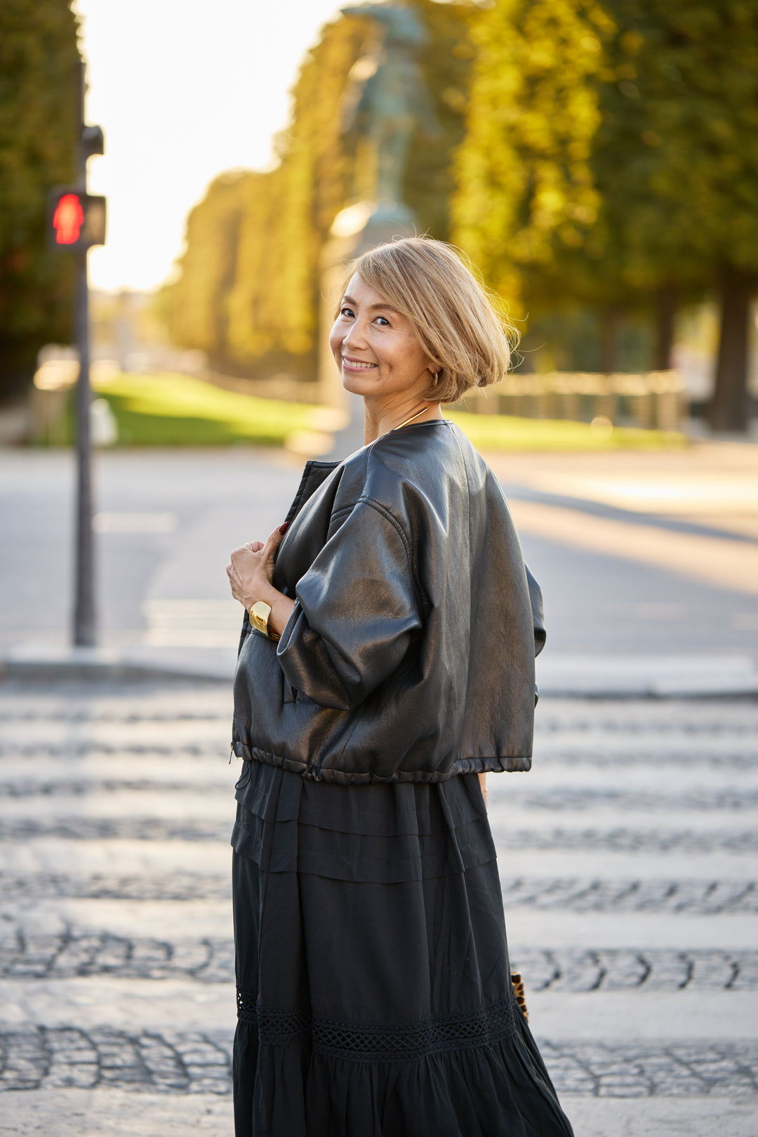 フェイクレザーブルゾン