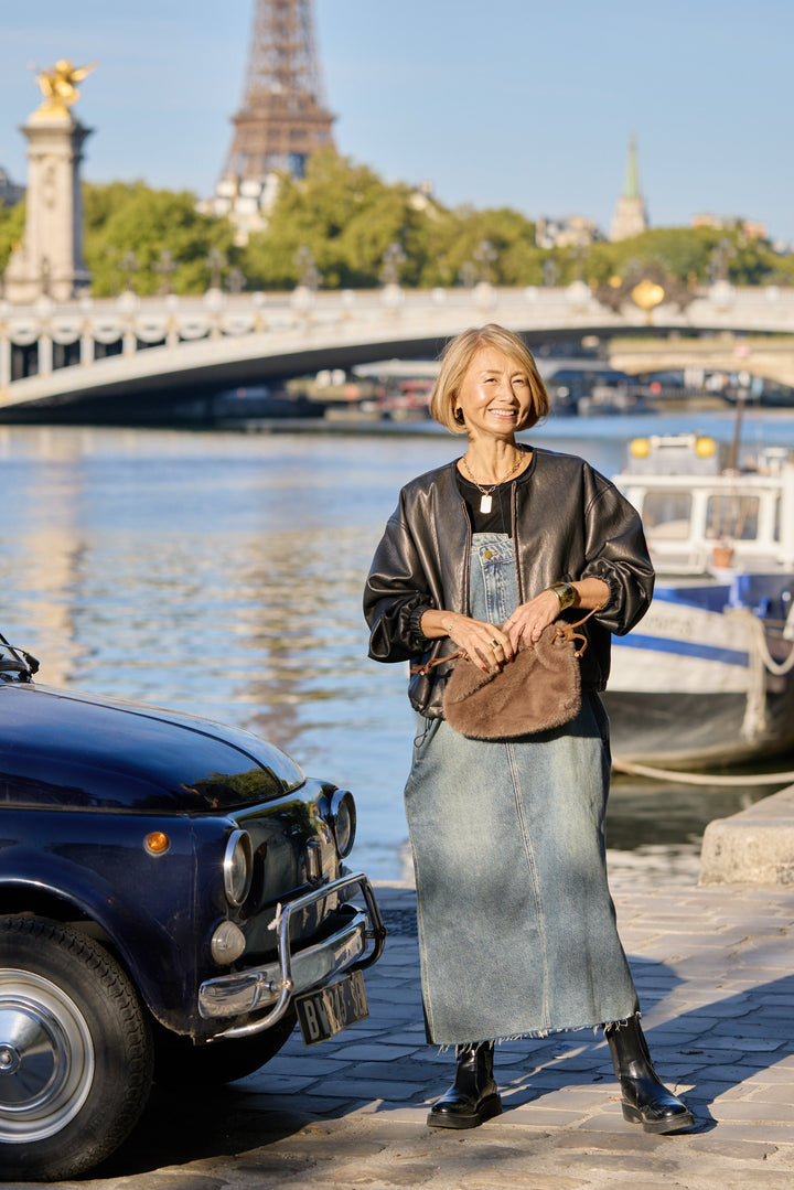 フェイクレザーブルゾン