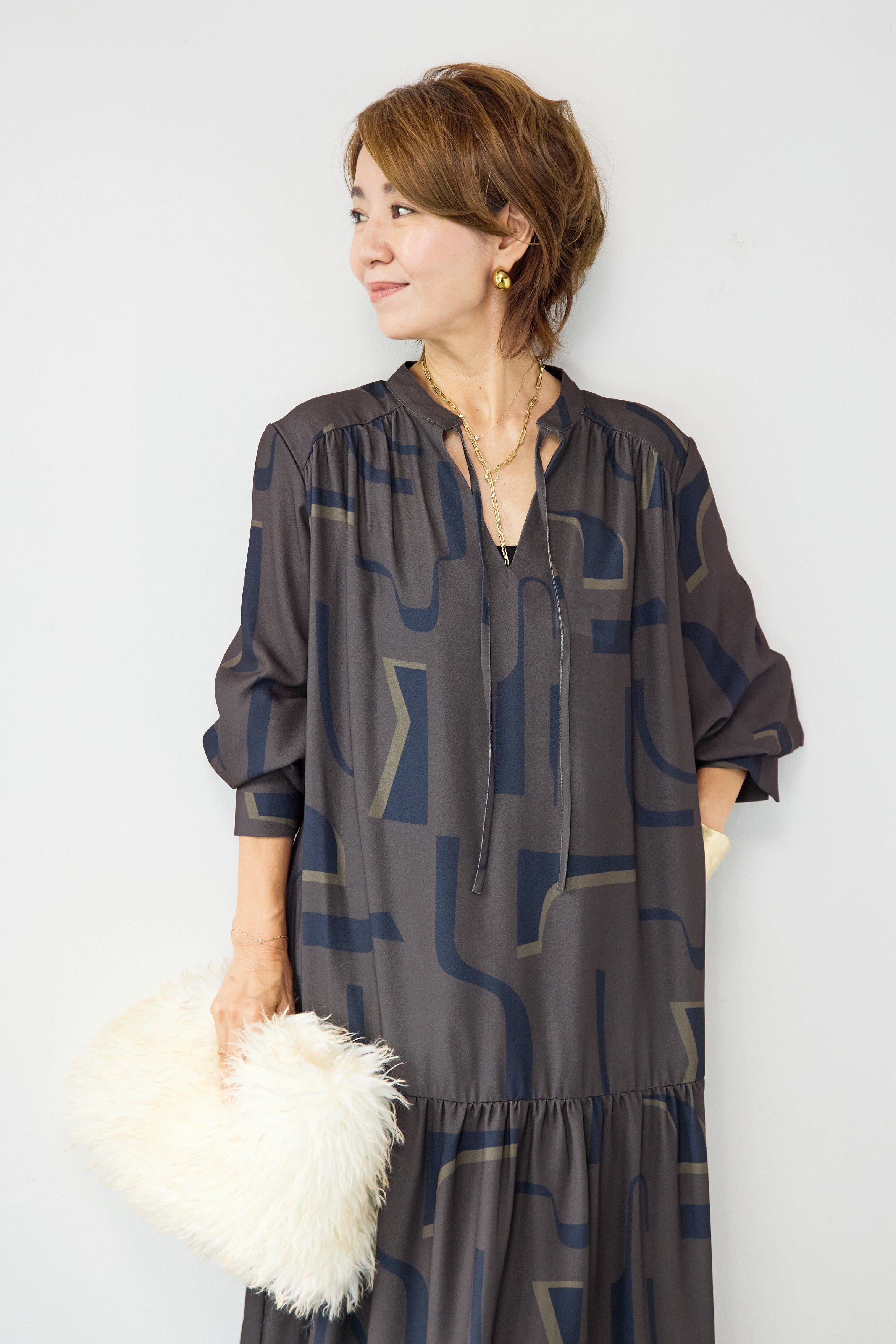 ジョーゼットプリントワンピース – plusotoha