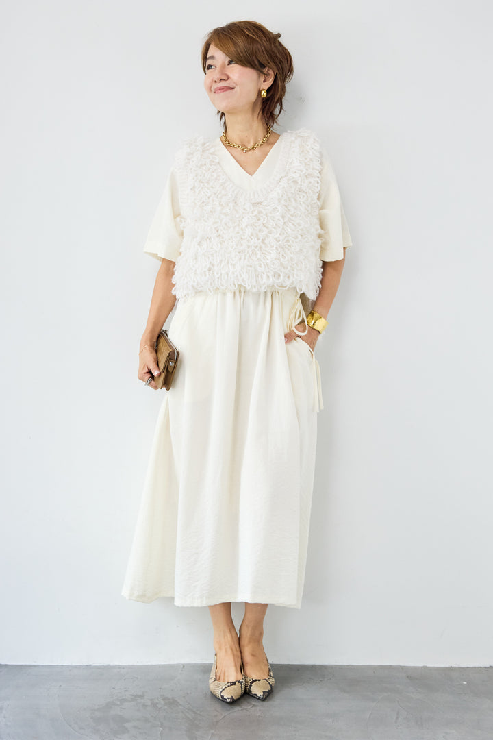 フリルニットベスト