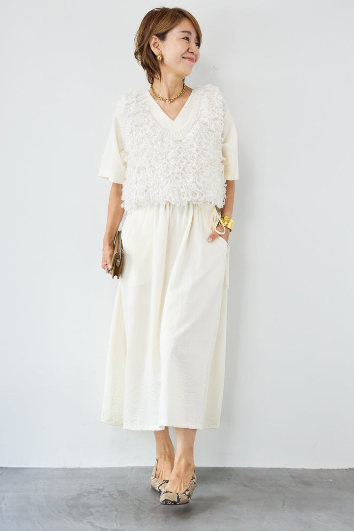 フリルニットベスト