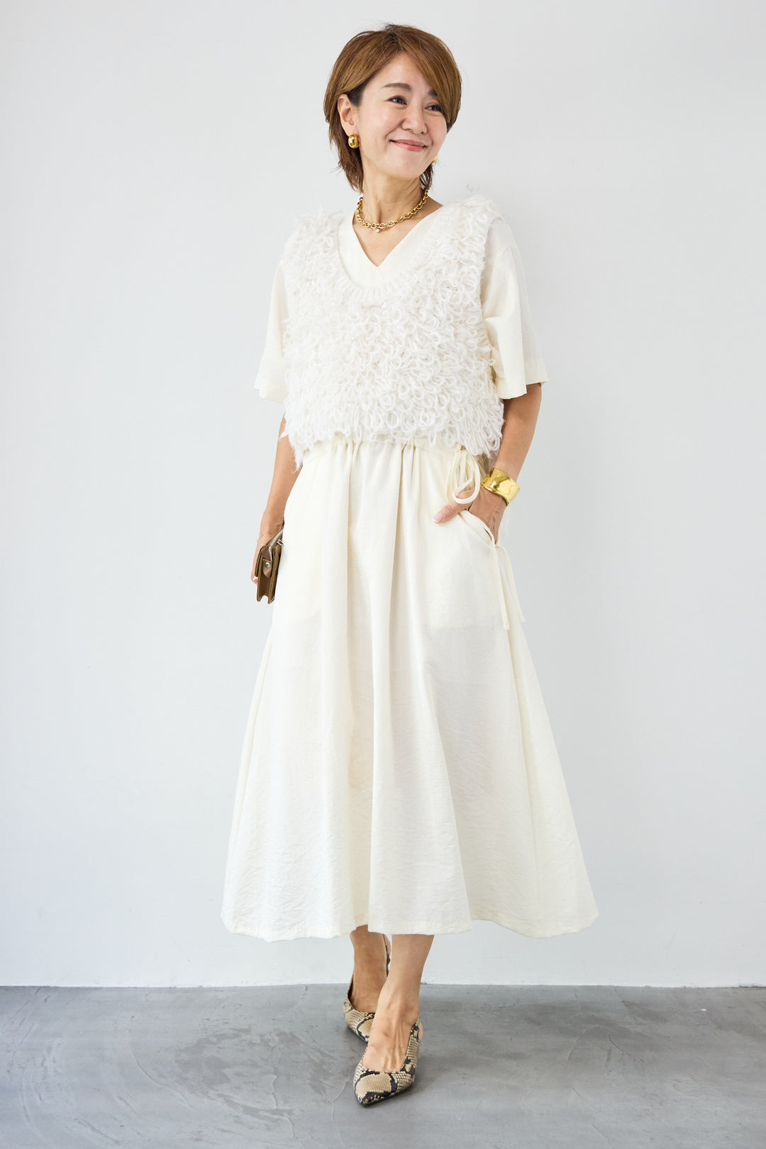 フリルニットベスト