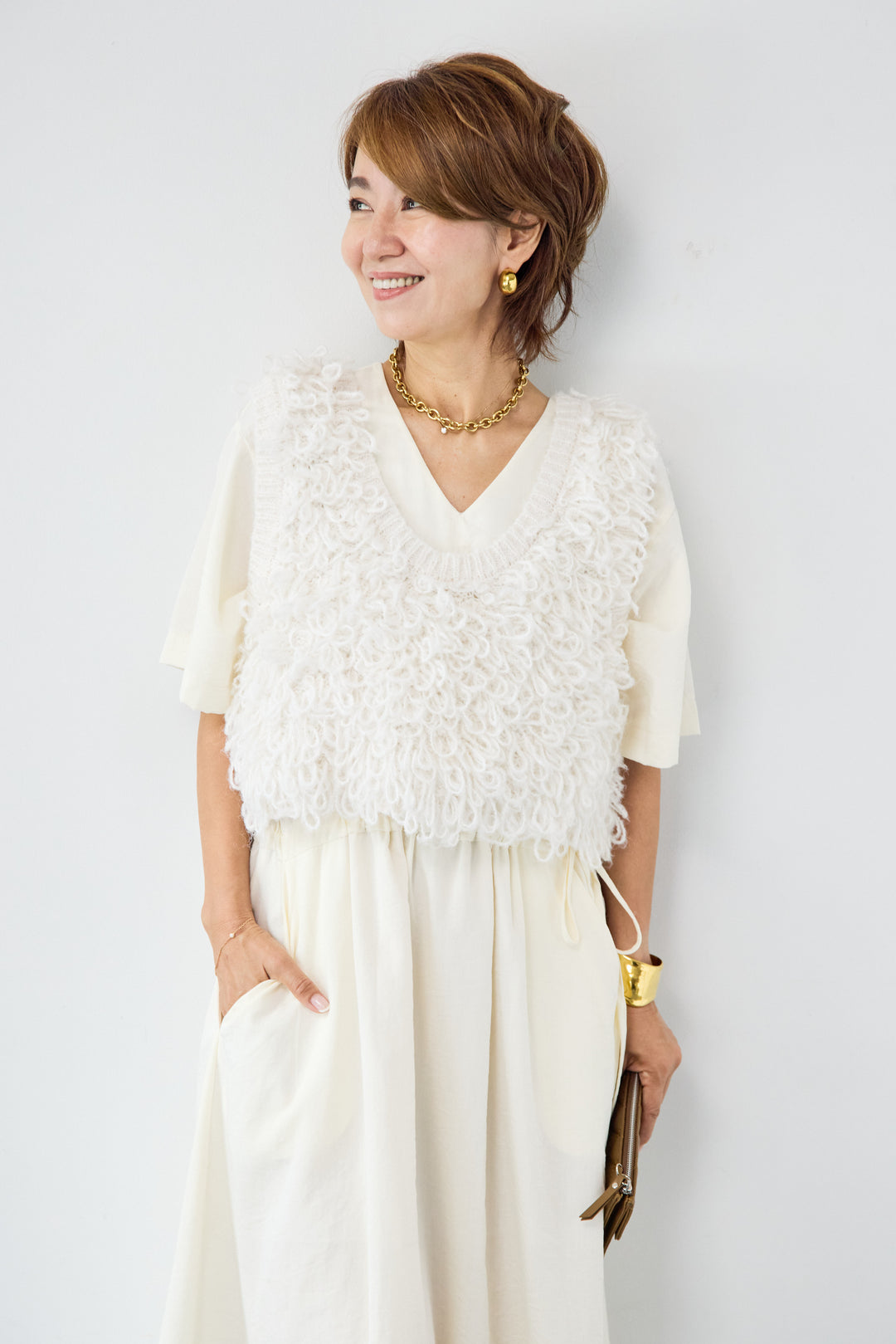 フリルニットベスト