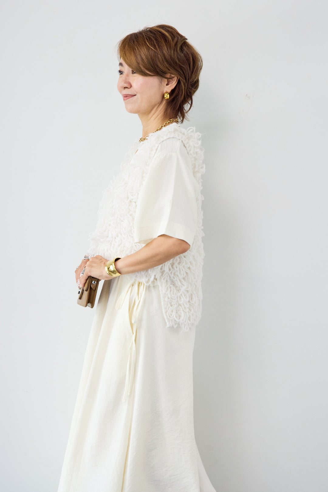 フリルニットベスト