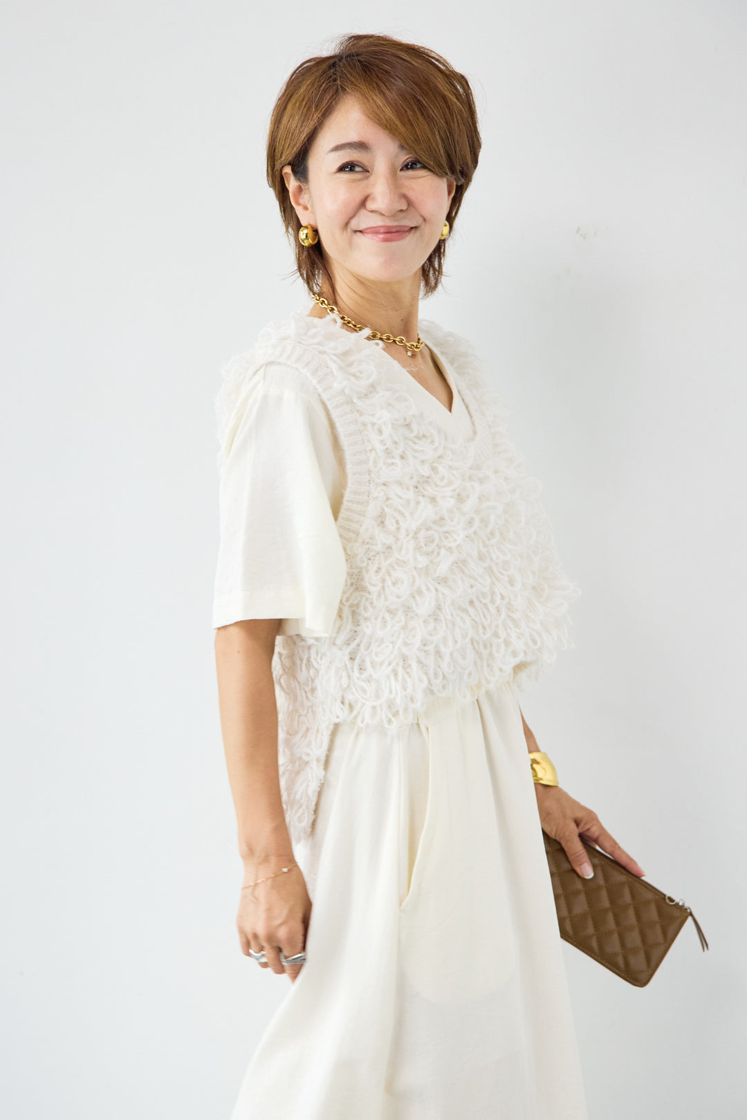 フリルニットベスト