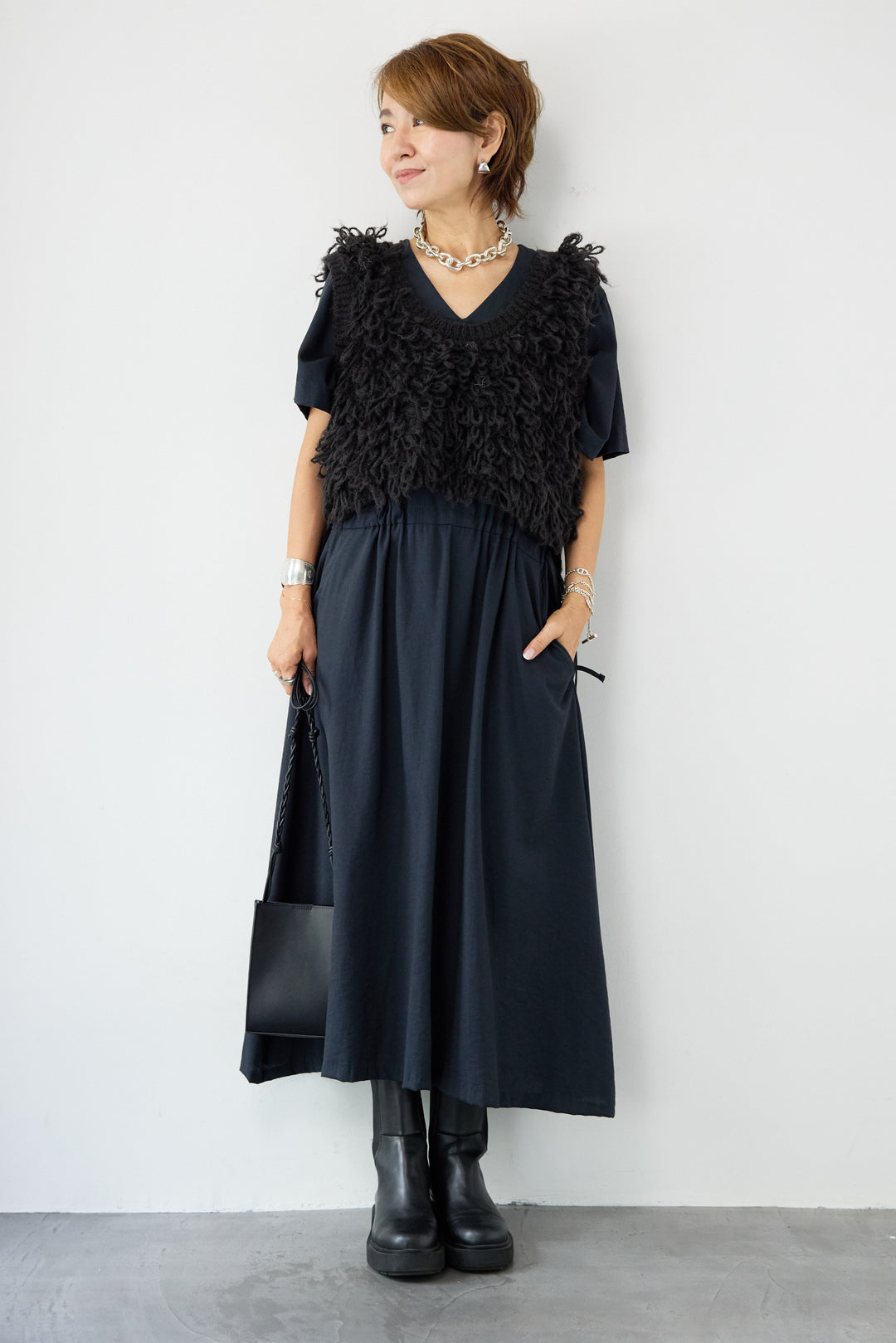 フリルニットベスト