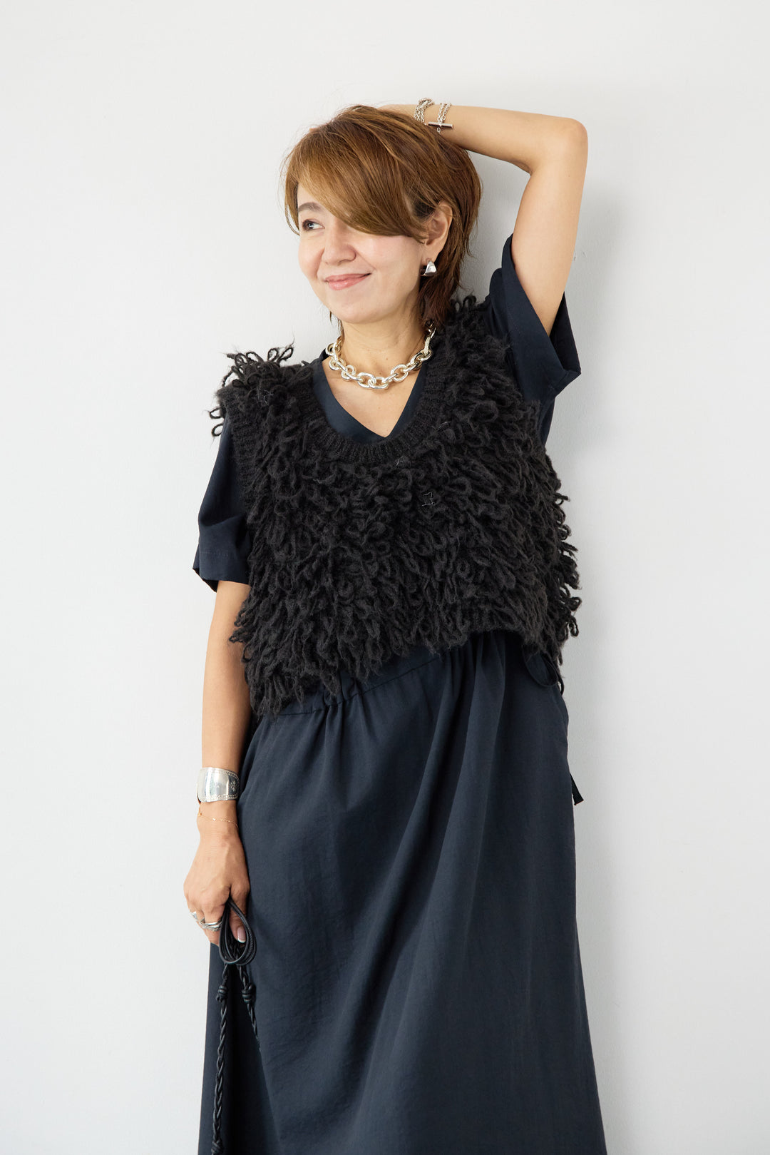 フリルニットベスト