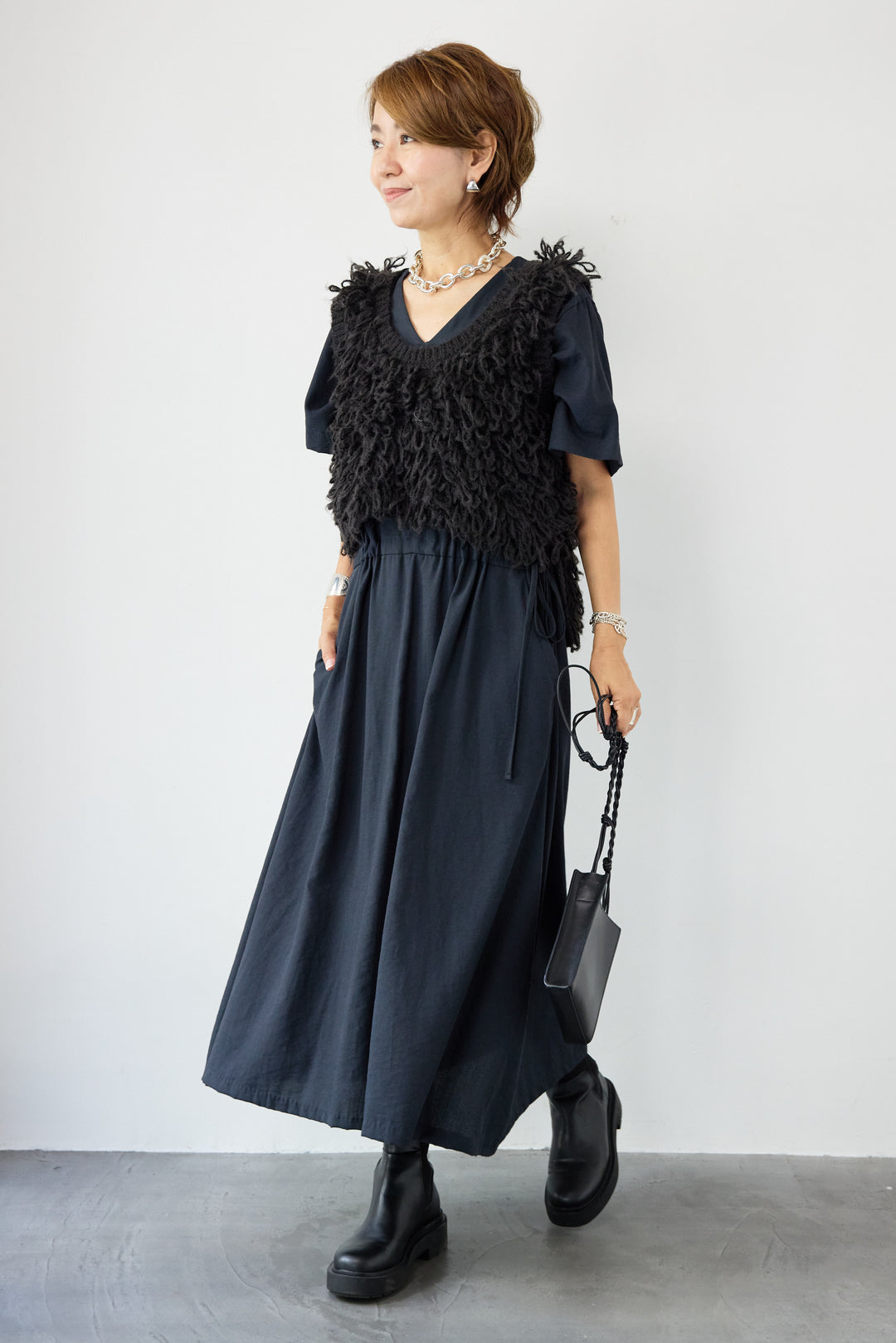 フリルニットベスト