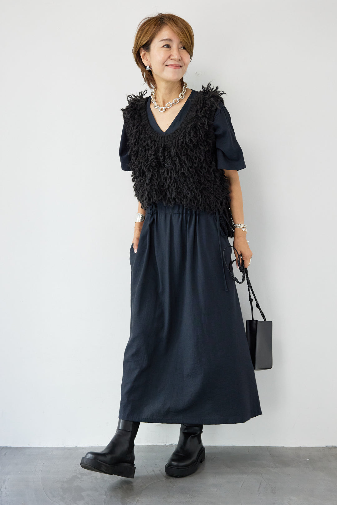 フリルニットベスト